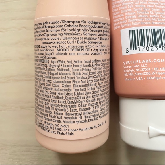 NWT Virtue Curl Shampoo & Conditioner Travel Size - Picture 3 of 8